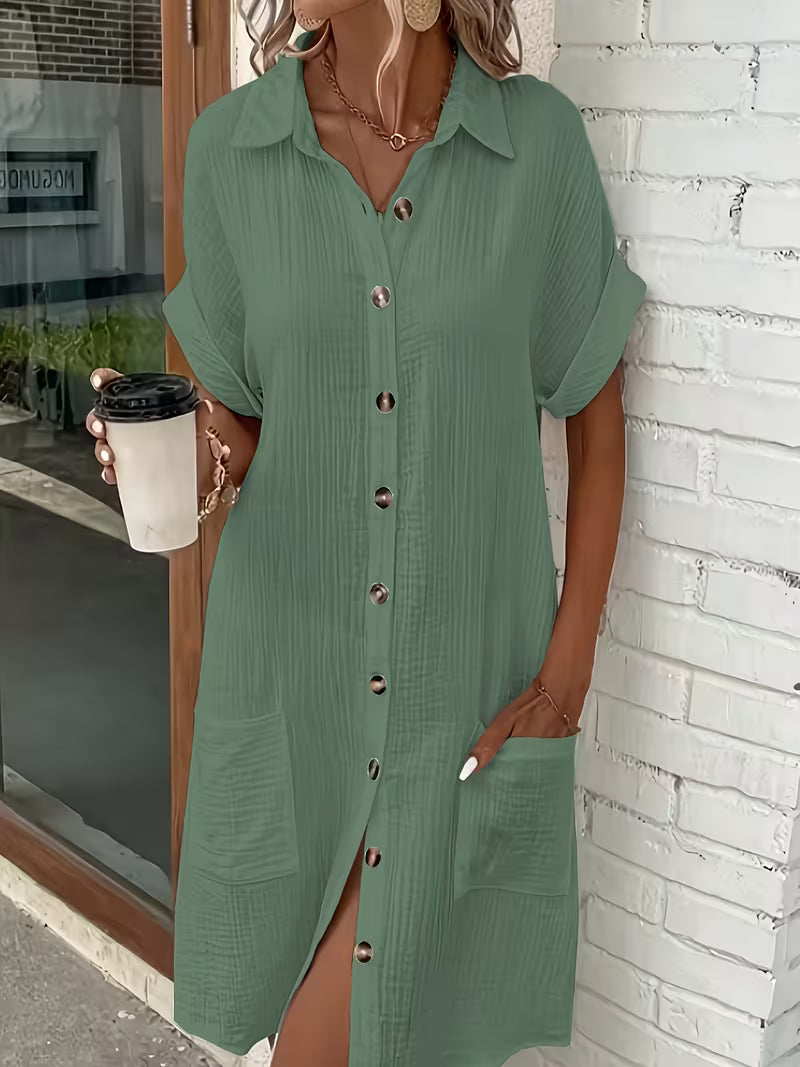 Vestido abotonado de domingo