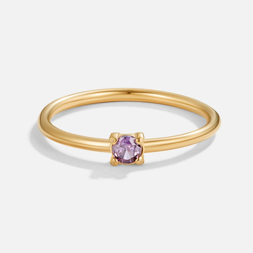 Anillos de oro con piedra de nacimiento