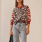 Cárdigan de Punto Leopardo Rebel