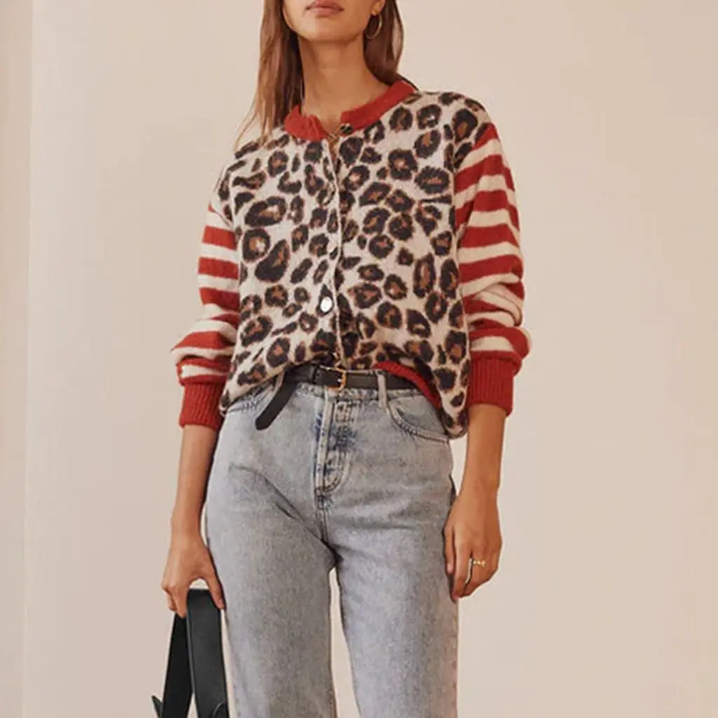 Cárdigan de Punto Leopardo Rebel