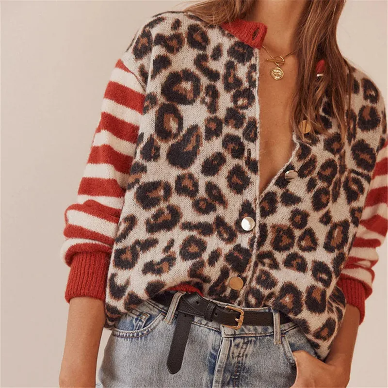 Cárdigan de Punto Leopardo Rebel