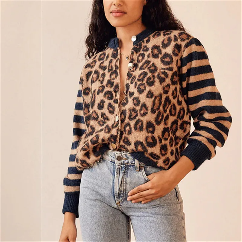 Cárdigan de Punto Leopardo Rebel