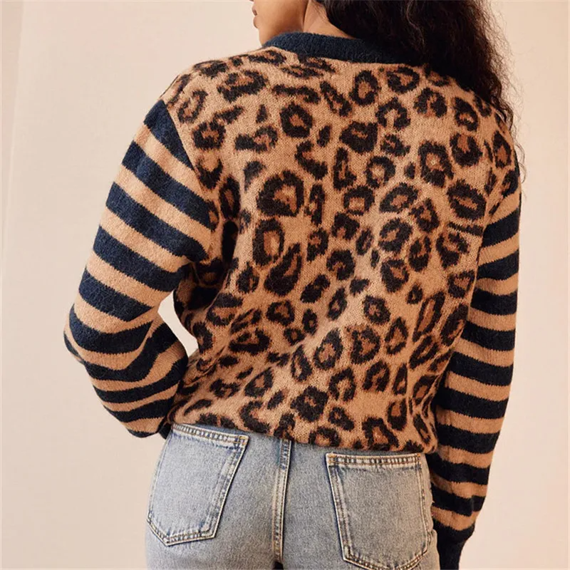 Cárdigan de Punto Leopardo Rebel