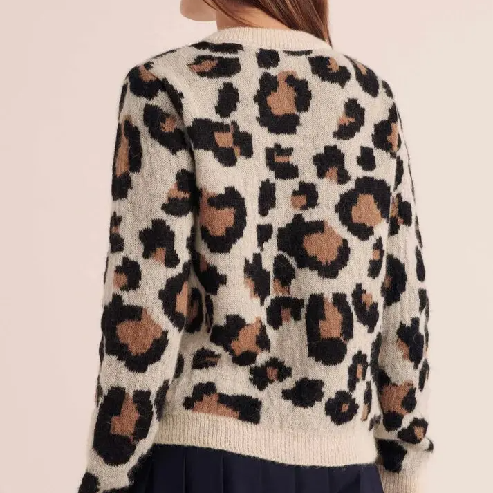 Cárdigan de Punto Leopardo Rebel