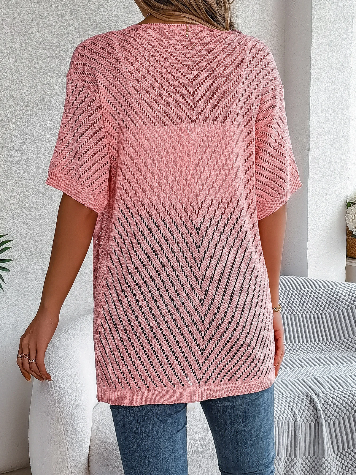 Cárdigan de Punto Chevron Breeze