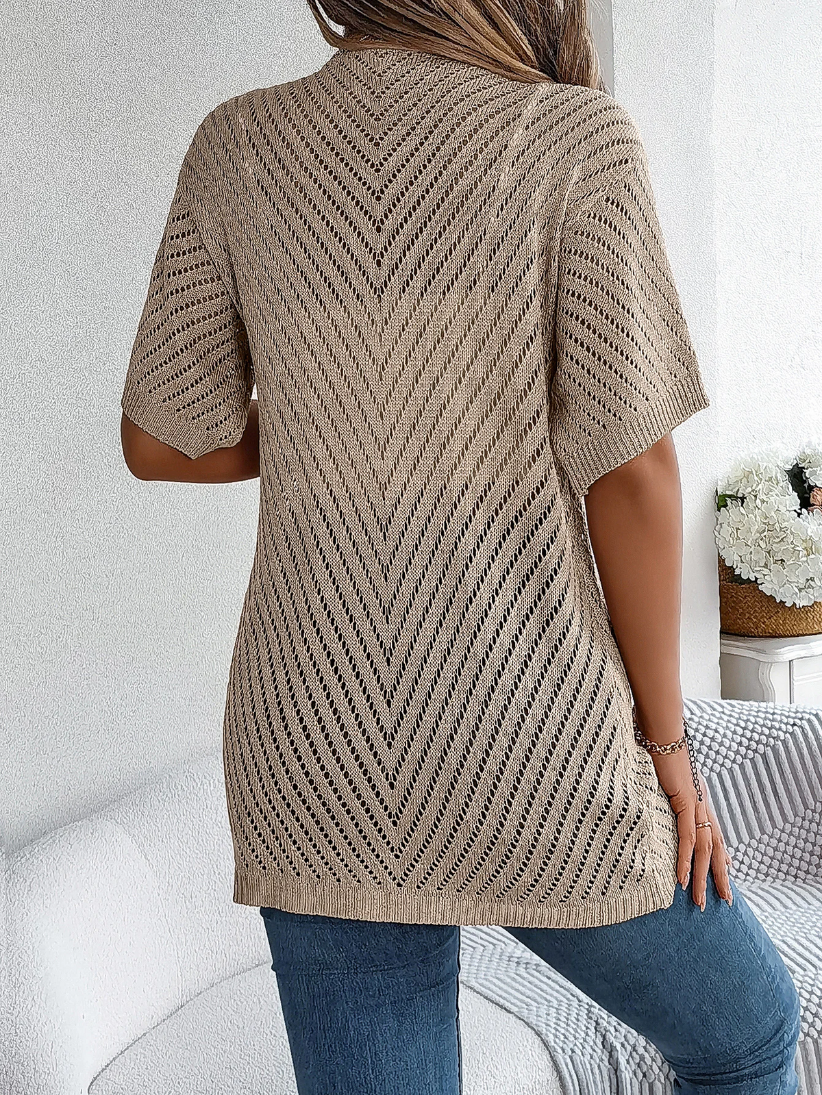 Cárdigan de Punto Chevron Breeze