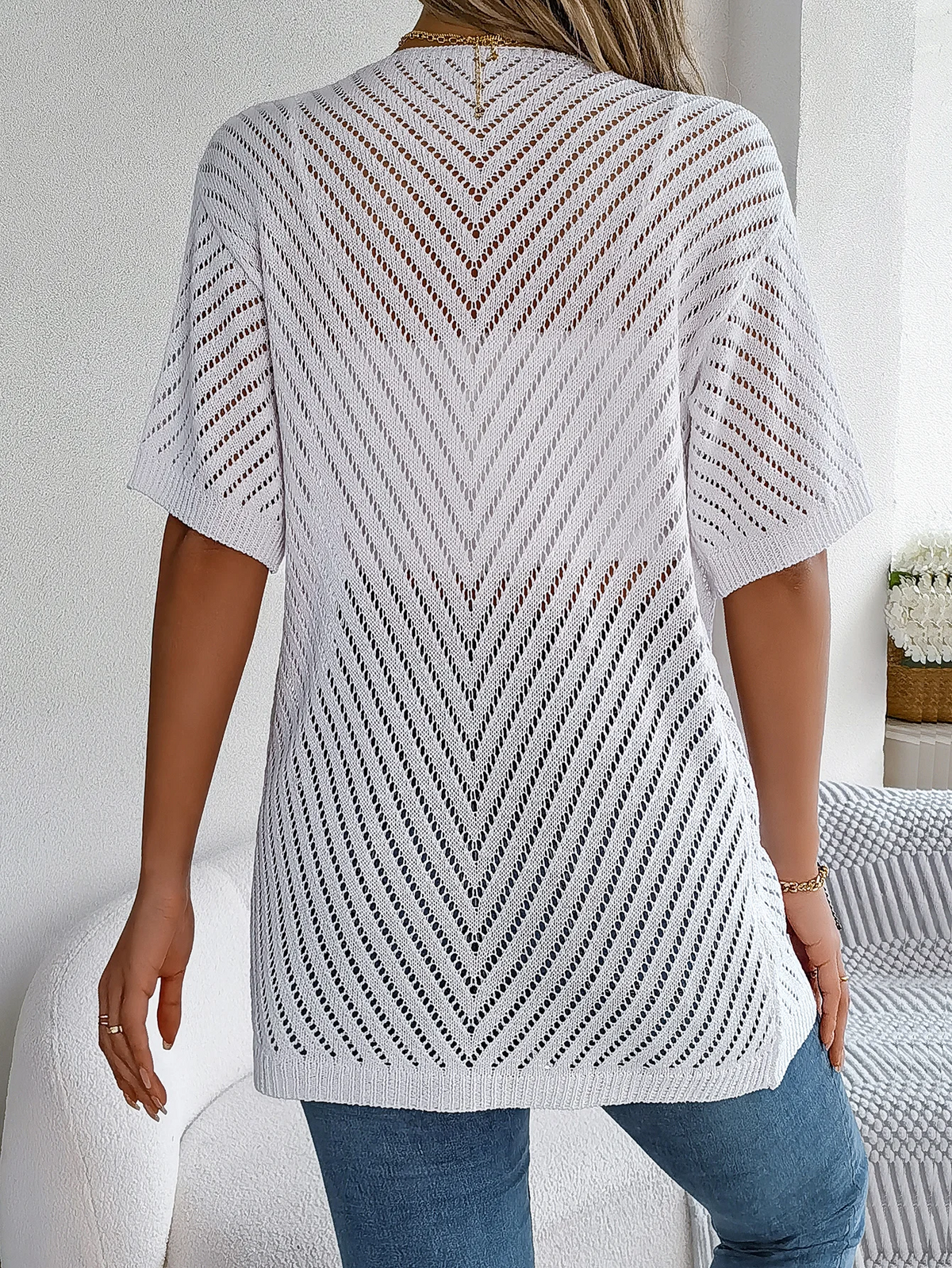 Cárdigan de Punto Chevron Breeze