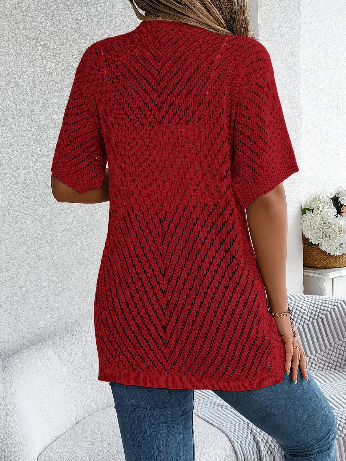 Cárdigan de Punto Chevron Breeze