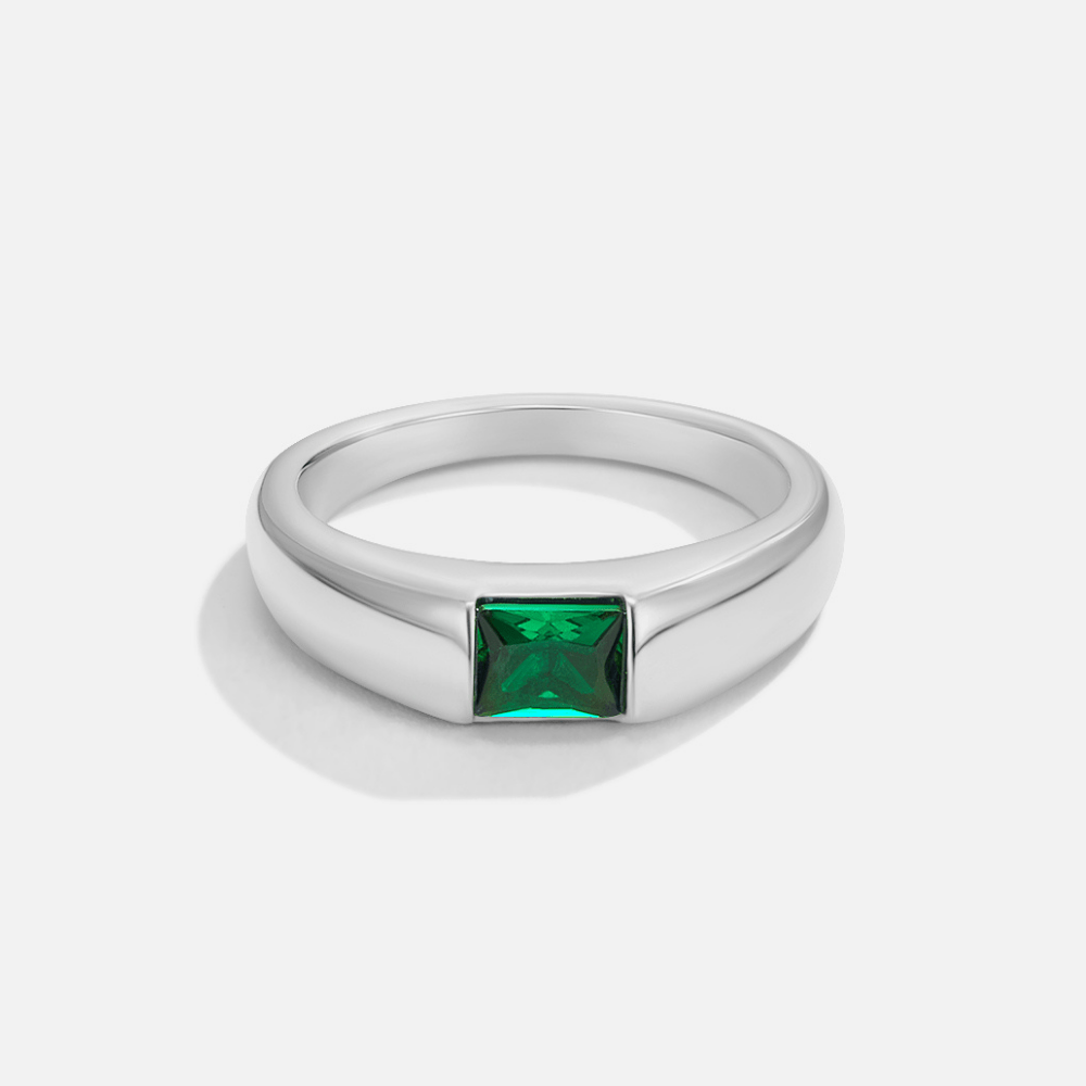 Anillo Ember Plata & Esmeralda
