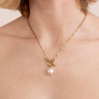 Cadena de oro con perlas de agua dulce Eva