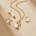 Cadena de oro con perlas de agua dulce Eva