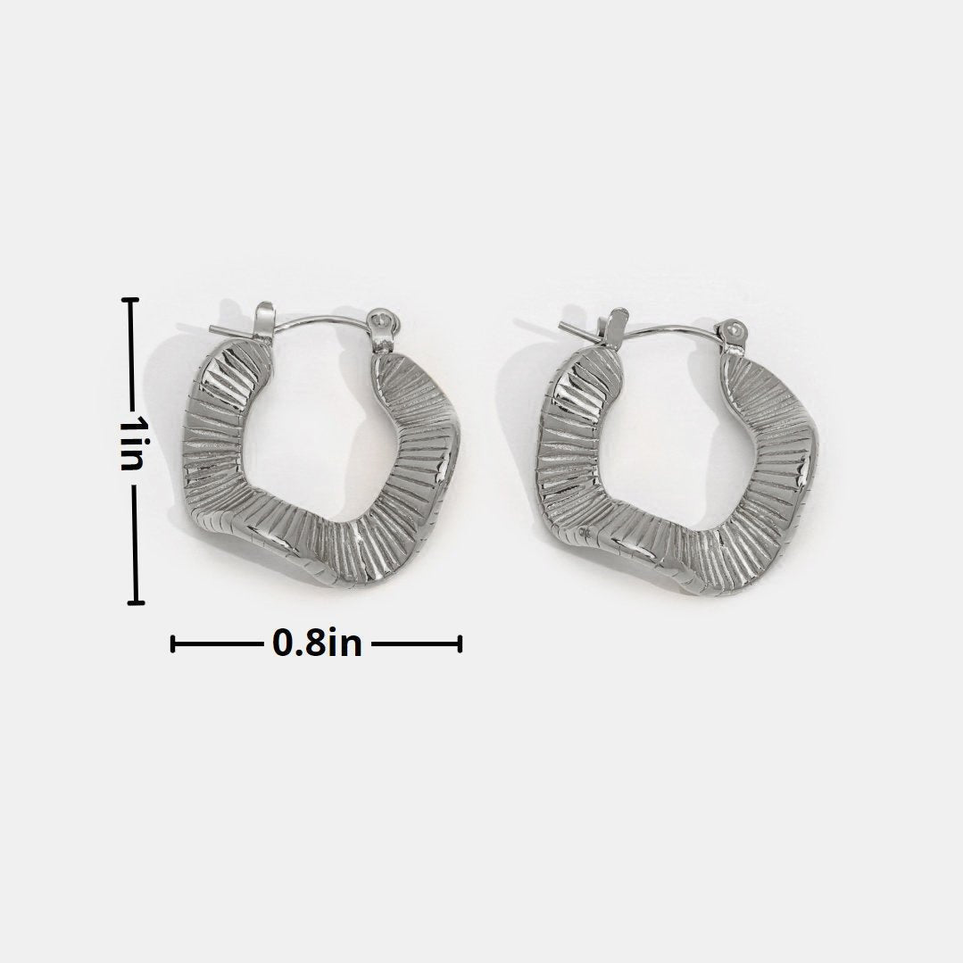 Aros de Plata con Diseño Geométrico