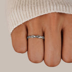 Anillo Giratorio de Plata de 18K Infinity