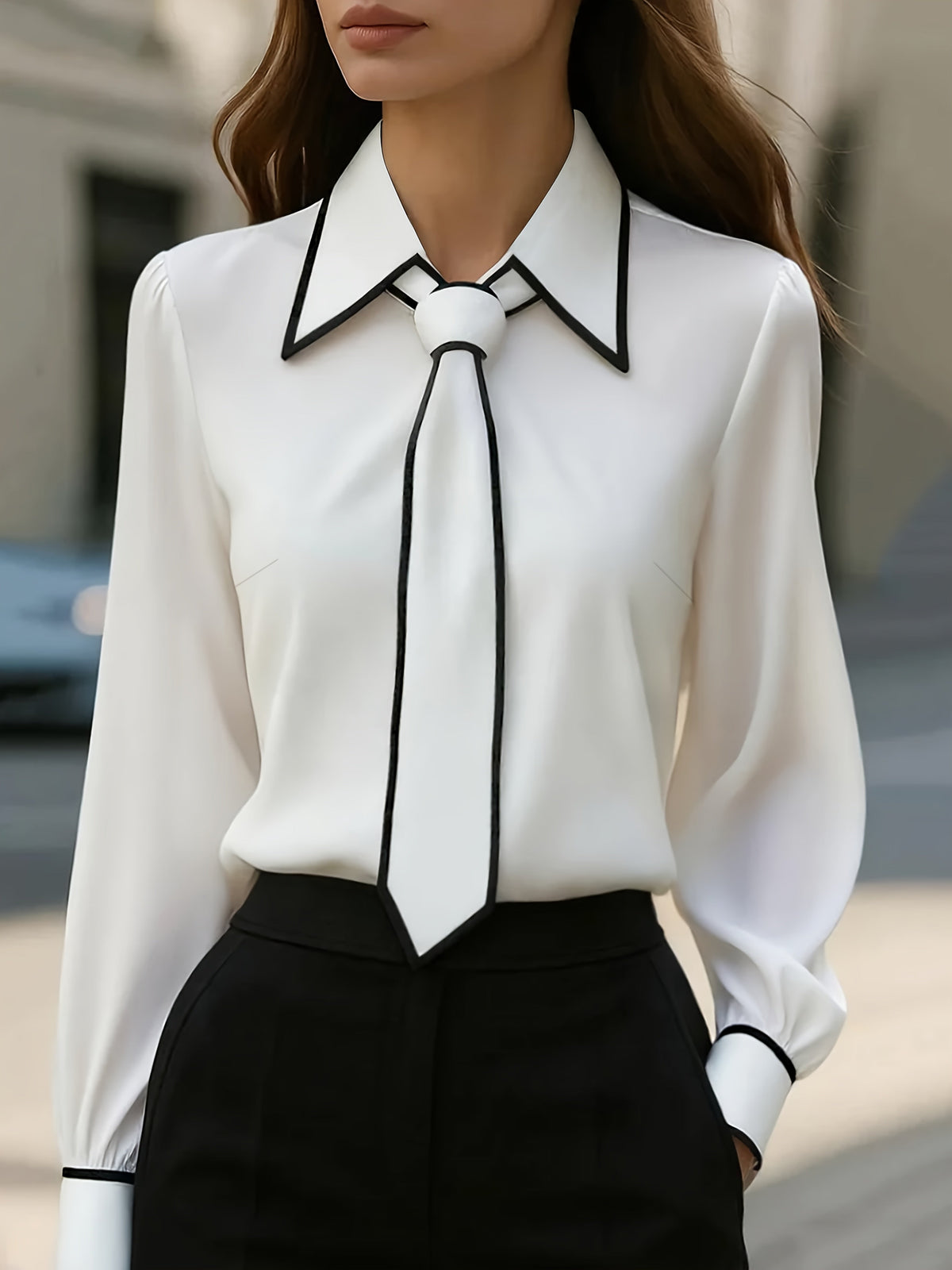 Blusa moderna con manga larga