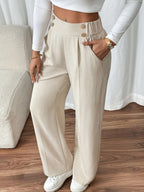 Pantalones Margaux con cinturilla abotonada