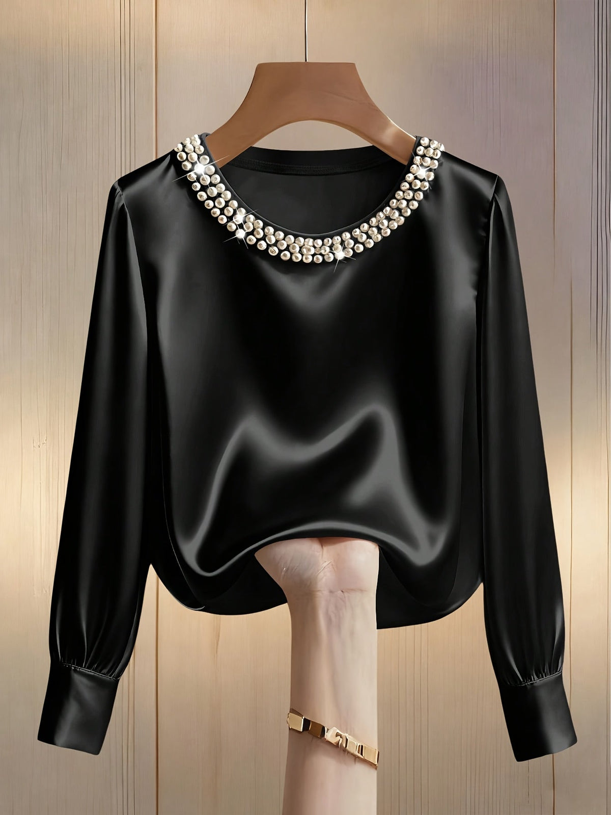 Blusa de satén