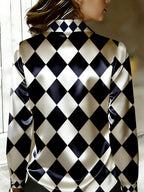 Blusa de satén «Harlequin»