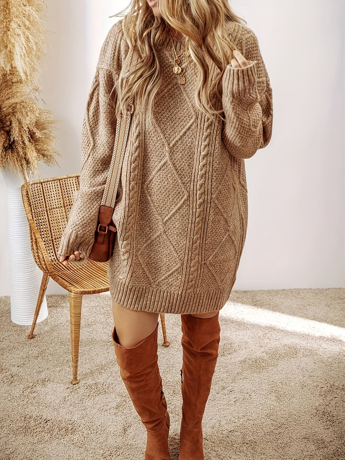 Vestido de punto trenzado Juno