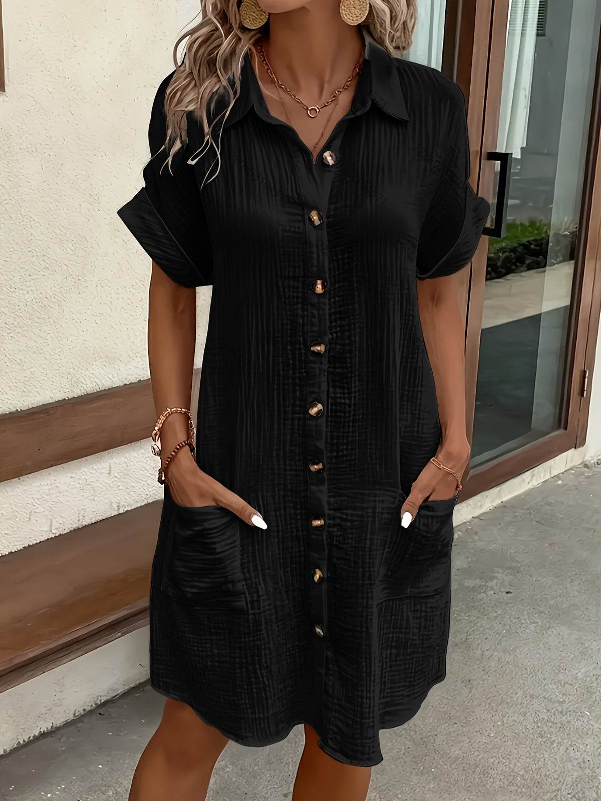 Vestido abotonado de domingo