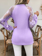 Blusa  con mangas de encaje
