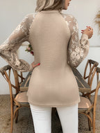 Blusa  con mangas de encaje
