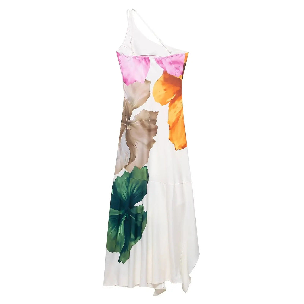 Adriana Vestido Maxi Floral de Un Hombro