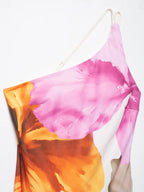 Adriana Vestido Maxi Floral de Un Hombro