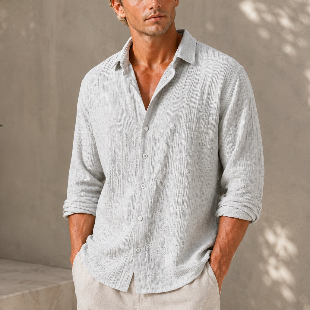 Camisa de lino y algodón Ravello