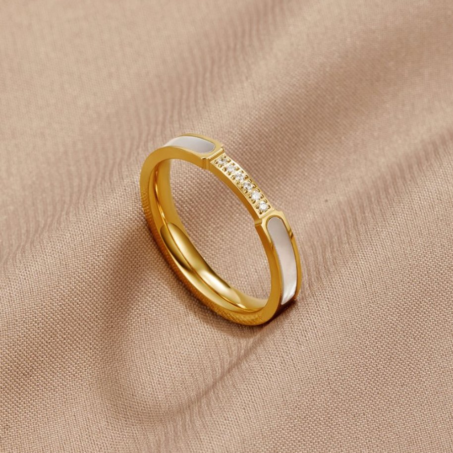 Bibiana - Anillo de Perlas y Cristales