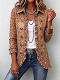 Bruna | Chaqueta vintage con estampado floral y volantes