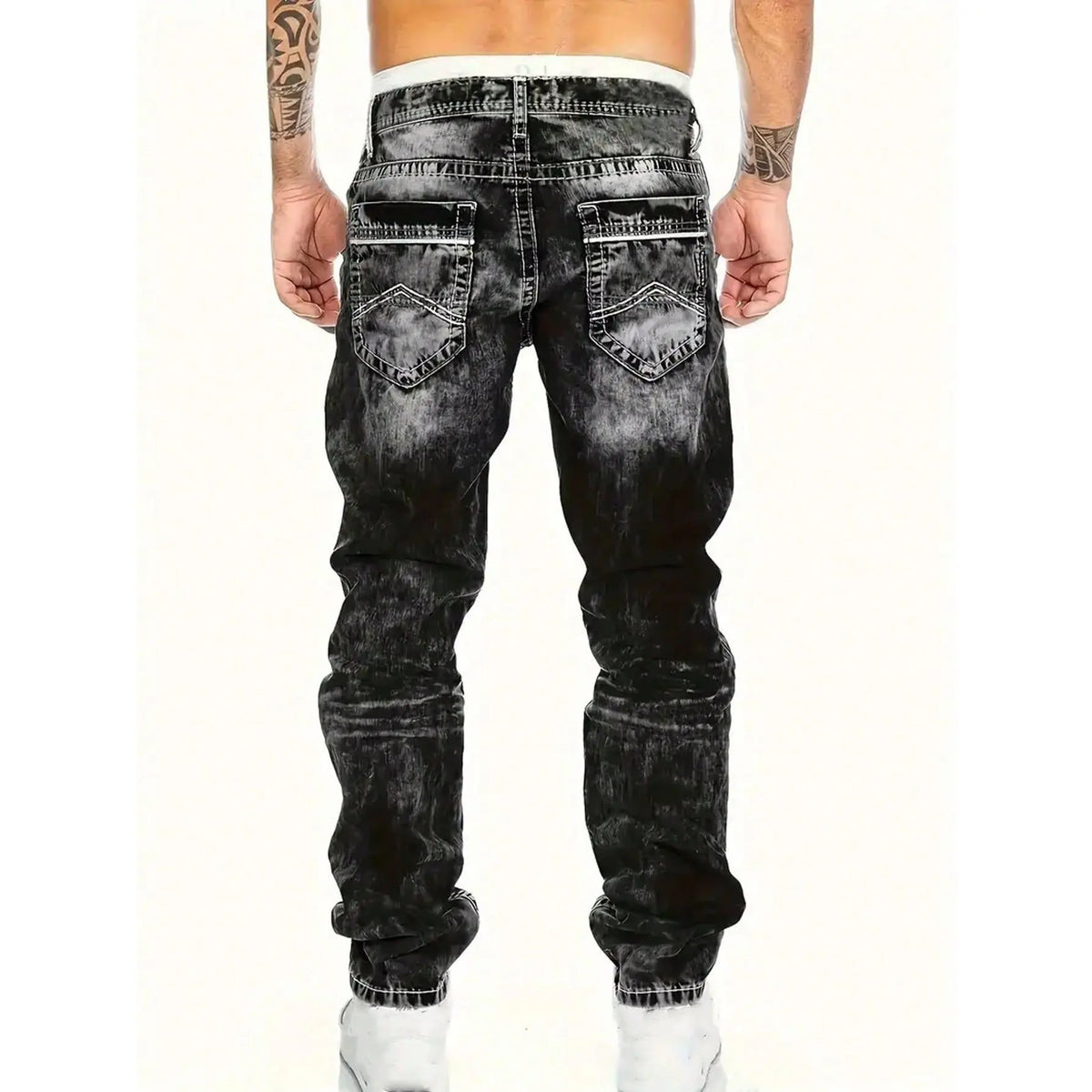 Vaqueros elásticos creativos para hombre, de estilo minimalista, ideales para el verano, estilo emo
