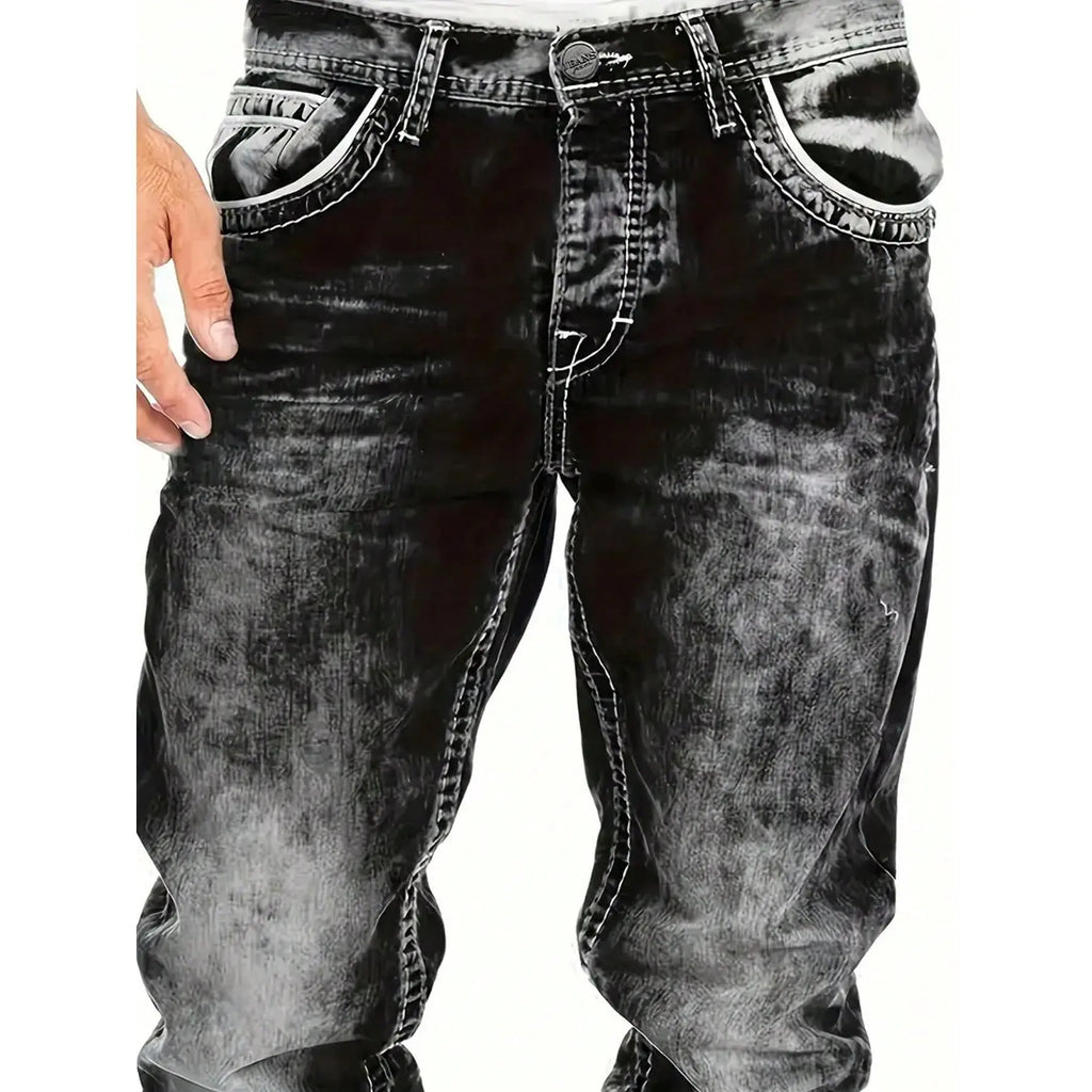 Vaqueros elásticos creativos para hombre, de estilo minimalista, ideales para el verano, estilo emo
