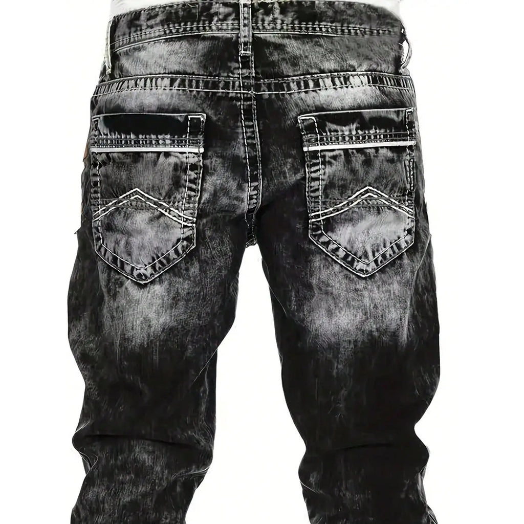 Vaqueros elásticos creativos para hombre, de estilo minimalista, ideales para el verano, estilo emo