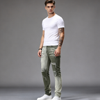 Vaquero slim roto degradado para hombre