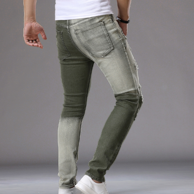 Vaquero slim roto degradado para hombre