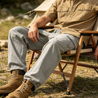 Pantalón cargo de algodón y lino para hombre