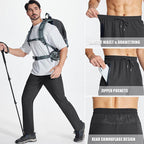 Pantalón deportivo ligero para hombre con bolsillos de cremallera