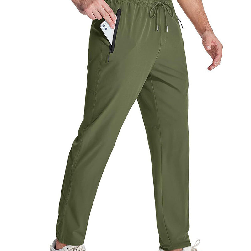 Pantalón deportivo ligero para hombre con bolsillos de cremallera