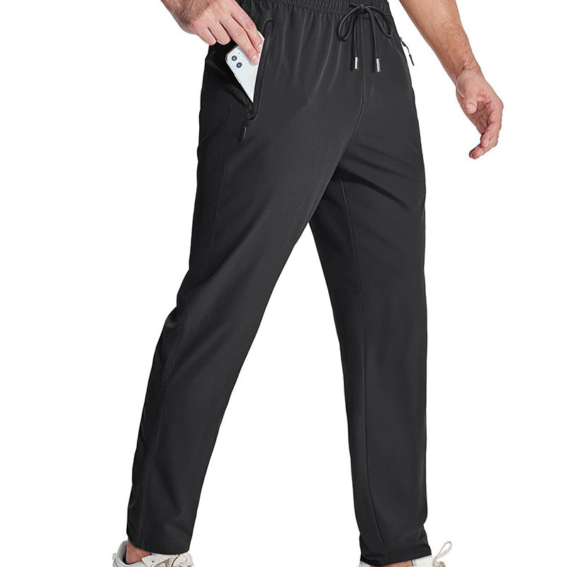 Pantalón deportivo ligero para hombre con bolsillos de cremallera