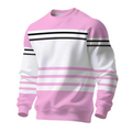 Sudadera de manga larga de rayas y colorblock para hombre