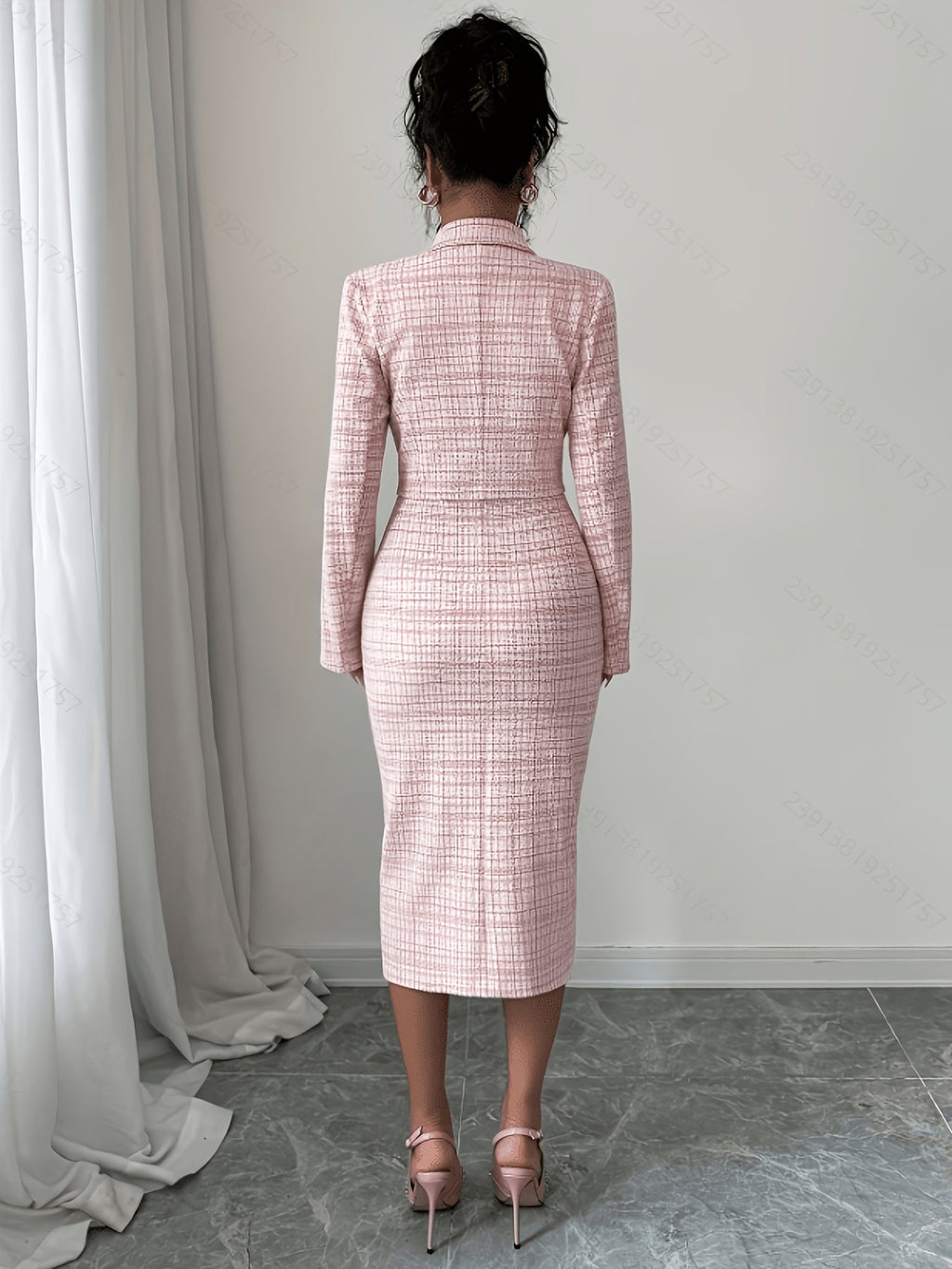 Conjunto de tweed a cuadros Beverly