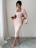 Conjunto de tweed a cuadros Beverly