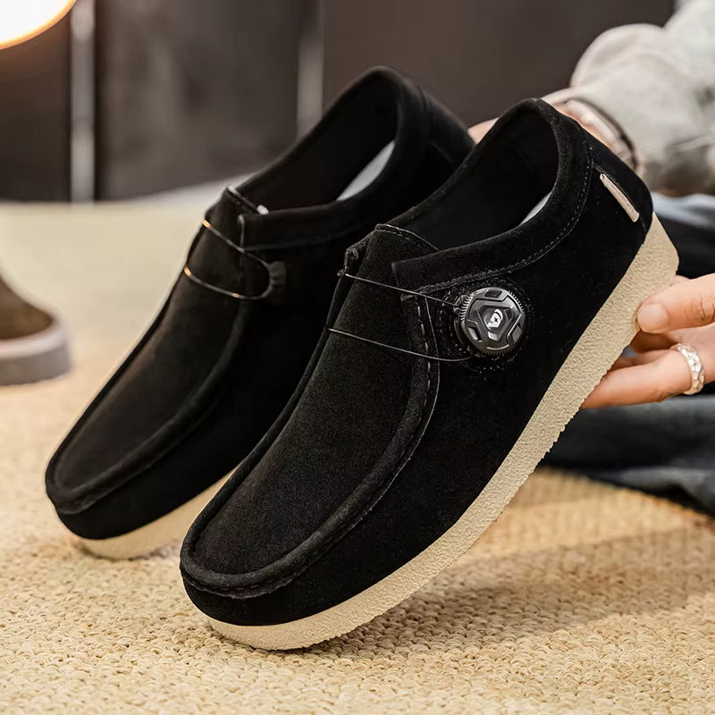 Mocasines de ante sin cordones