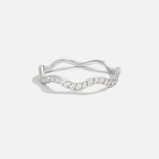 Anillo Zenya de Cristal y Ondas de Plata
